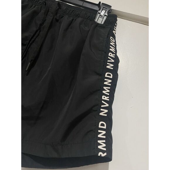 H&M Black & White NVRMND Swim Trunks Men’s Medium Repeat Board Shorts Beach - Picture 4 of 10